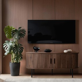 Szafka RTV do Salonu Dwudrzwiowa TRISH 120 cm Orzech Nowoczesna