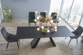 Stół rozkładany SALVADORE 120(180)x80 czarny mat SIGNAL
