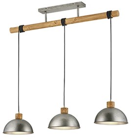 Industrialna lampa wisząca stalowa 3-światłowa - ArtiPrzemysłowy Oswietlenie wewnetrzne