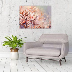 Obraz na szkle - Malowanie pastelami jesieni (70x50 cm)