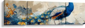 Obraz - Paw, malarstwo (170x50 cm)