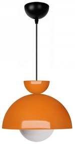 Pomarańczowa lampa wisząca z metalowym kloszem ø 25 cm Arta – Opviq lights