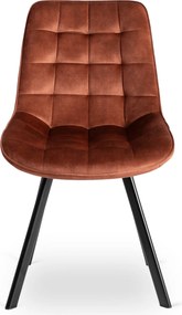 Zestaw Stół Okrągły Rozkładany HARRY 102-142 cm Dąb Craft/Czarny i 4 Krzesła Tapicerowane RICK Rude Nowoczesne