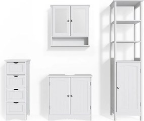 Zestaw mebli łazienkowych biały 60x30x60 bianco