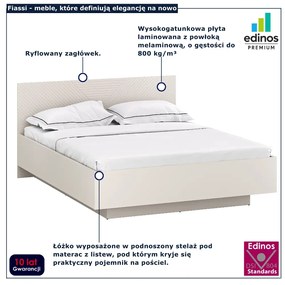 Kaszmirowe łóżko z pojemnikiem na pościel 160x200 cm R6-A60