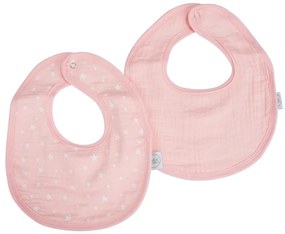 Różowe śliniaki muślinowe zestaw 2 szt. – Bébé Douceur
