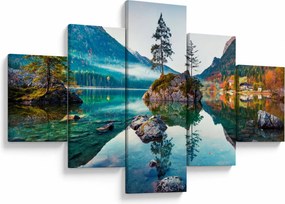 Obraz - Jezioro Hintersee, Alpy Bawarskie, Austria (125x70 cm)