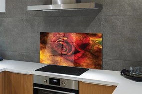 Panel szklany do Kuchni Malarski Obraz Róży