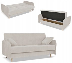 Kanapa sofa Alvo rozkładana wersalka funkcja spania pojemnik Family szara