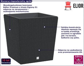 Antracytowa donica ogrodowa A1-E60