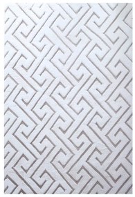 Dywan-pluszowy 3D Vision biało-beżowy 80 cm x 150 cm
