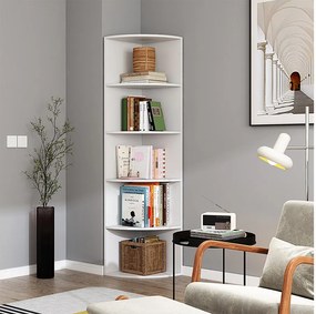 Półka narożna biały 40x40x180 fabienne