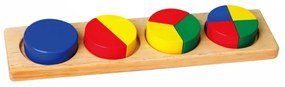 Drewniana układanka viga klocki matematyczne ułamki 11 elementów