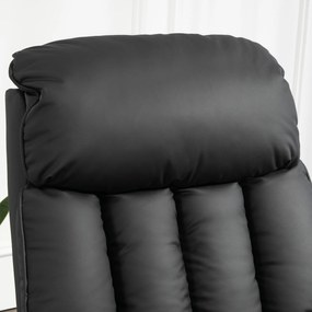 HOMCOM Elektryczny fotel do wstawania, z funkcją leżenia, skóra ekologiczna, 80 x 94 x 104 cm, Czarny