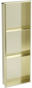 Mexen X-Wall-NR półka wnękowa bez kołnierza z półką 90 x 30 cm, złota szczotkowana - 1951903010S