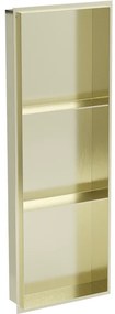 Mexen X-Wall-NR półka wnękowa bez kołnierza z półką 90 x 30 cm, złota szczotkowana - 1951903010S