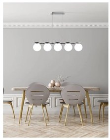 Lampa wisząca w kolorze srebra ze szklanym kloszem 12x86 cm Ramon – Candellux Lighting