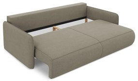 Beżowa rozkładana/ze schowkiem sofa 216 cm Nanea – Makamii