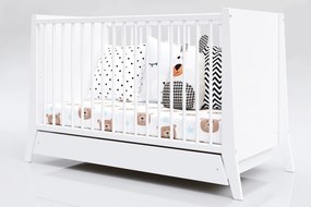 Łóżeczko Cosmo białe 120/60 z szufladą