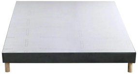 Ozdobny stelaż tapicerowany 140 x 190 cm szary welur – SOBEK marki YSMÉE