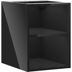 Mexen Box-A szafka otwarta z półką 35 cm, czarna połysk - 91AX2-0350-470-0-70