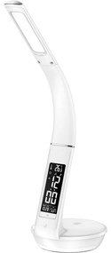 Retlux RTL 203 Lampa stołowa LED z wyświetlaczem i ładowaniem Qi biały, 6 W