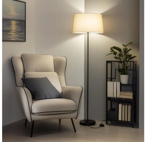 Brilagi - Lampa stojąca LED CERIA 1xE27/40W/230V śr. 45 cm beżowa/czarna