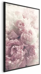 Plakat Delikatne piwonie 29,7x42 cm z ramą czarną bez marginesu ARTGEIST B