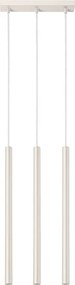 Lampa Wisząca Nowoczesny Pastelo, Stal - 3 Źródło - L.30 X H.94 Cm - Beżowy