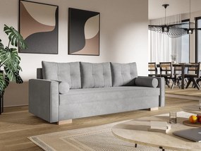 Sofa z funkcją spania COMFORT II TRIO 3 osobowa szara nowoczesna kanapa