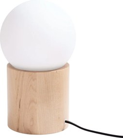 Biało-naturalna lampa stołowa ze szklanym kloszem (wysokość 21 cm) Surtur – Sollux