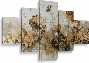 Obraz - Abstrakcyjny kwiatowy obraz (125x70 cm)