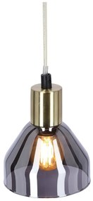 Lampa wisząca w lawendowo-złotym kolorze ze szklanym kloszem Gregory – Candellux Lighting