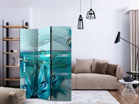 Parawan dwustronny Kwiaty 135x172 cm 3-częściowy biały ARTGEIST B
