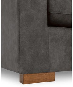 Antracytowa sofa z imitacji skóry 175 cm Hamburg – Scandic