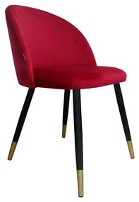 Krzesło CLAUDINE 1 VELVET GOLD bordowe ATOS