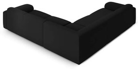 Czarny narożnik z materiału bouclé (strona zmienna/w kształcie litery L) Molino – Micadoni Home