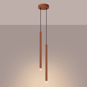 Lampa wisząca PASTELO 2 ochra czerwona SOLLUX  LIGHTING