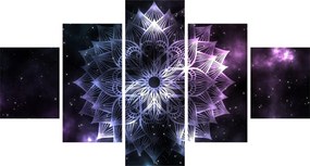 Obraz - Mandala lotosu w kosmosie (125x70 cm)