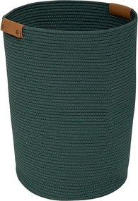Okrągły Kosz na Płótno "Duo" 80L Zielony Praktyczny i Elegancki