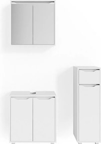 Zestaw mebli łazienkowych biały 60x30x62 ruben