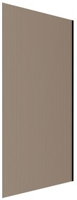 Ścianka prysznicowa WALK IN FIX brązowa prostokątna ryflowana 8 mm ARTE WELLE Classic Brown MASSI| Różne rozmiary : Kolor profili kabiny - złoty, Szerokość ścianki - 80 cm, Typ montażu - WALK in FIX (Do ściany)