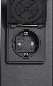 Nowoczesna lampa zewnętrzna słupkowa czarna z przydymionym szkłem 50 cm z czujnikiem zmierzchu IP44 - Dania