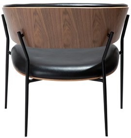 Czarny fotel z imitacji skóry Crib – DAN-FORM Denmark