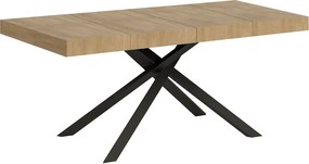 Stół rozkładany 160/264x90 cm Karida Premium dąb naturalny nogi antracytowe