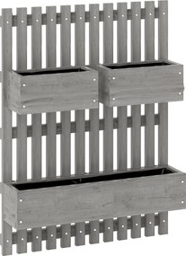 Outsunny Zestaw skrzynek na kwiaty, montaż ścienny, swobodnie przenośne, lite drewno, 60 x 16 x 80 cm | Aosom PL