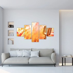 Obraz - Mikrofon retro (125x70 cm)