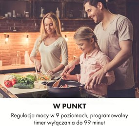 Klarstein Delicatessa 90cm Płyta Indukcyjna 2StrefyFlex 5 Stref Gotowania Czarny
