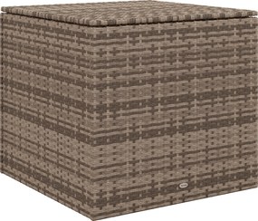 Outsunny Skrzynia na poduszki z polirotangu, wyściółka wewnętrzna, łatwe otwieranie/zamykanie, rama metalowa, 75S x 75G x 70W cm, Kolor czarny