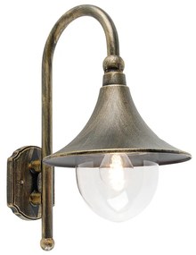 Inteligentna lampa ścienna zewnętrzna antyczne złoto IP44 z WiFi A60 - Daphne